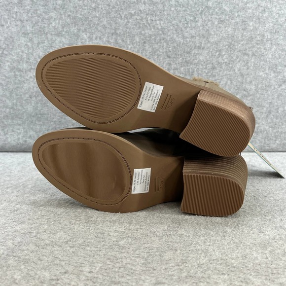 TOMS Everly Leather Chelsea Boot - Taupe Gray - Women size 6.5 *Barely Worn - Picture 9 of 10